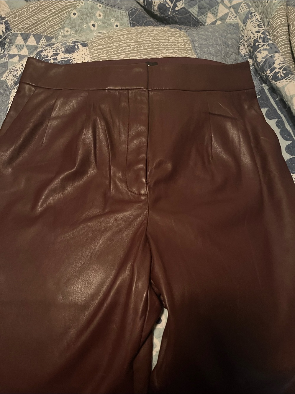 Express Women's Faux Leather Pants — Deep Purple